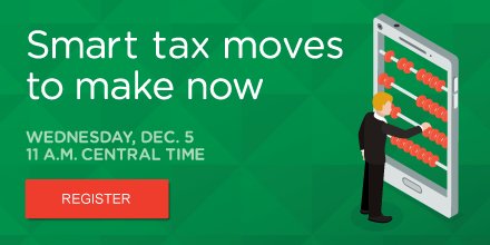 Join us on Dec. 5 for a free webinar to help you optimize year-end #tax opportunities for your clients. hubs.ly/H0fy39j0 #fintech