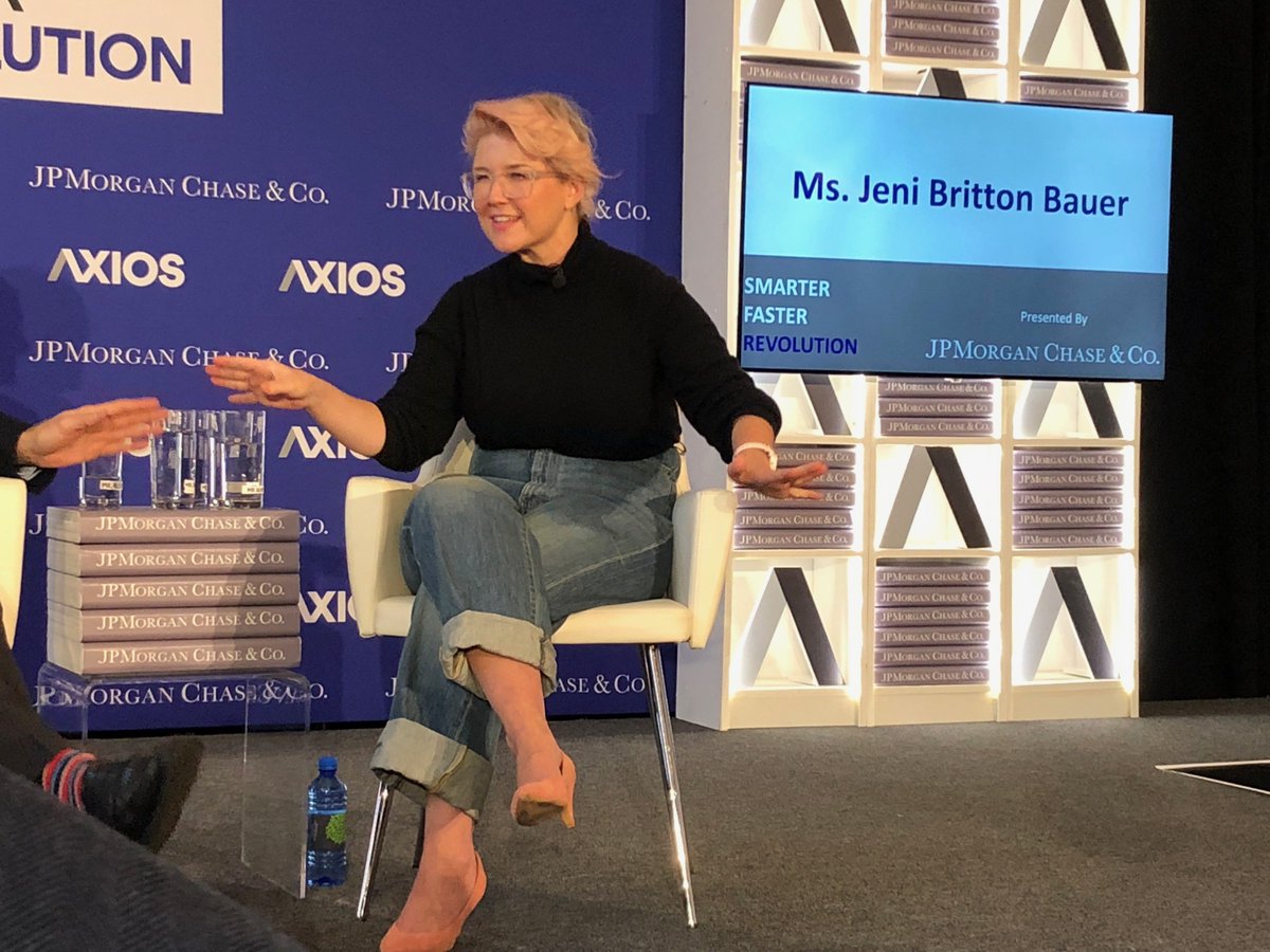 Jeni Britton Bauer of Jeni's Splendid Ice Creams tells @mikeallen she has a brand new holiday flavor with cognac, gingerbread and molasses. And another with white chocolate and peppermint. #Axios360