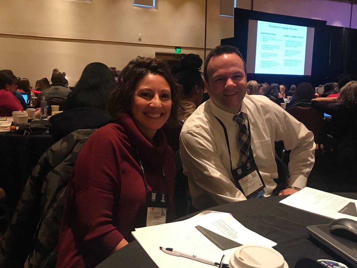 KeelyKrueger's tweet photo. @RyanHart2013 and Liz Instefjord getting ready to present at @DLeNM    on the strong family and community engagement activities that they’ve built in @WoodstockD200 https://t.co/P3peSZ4KHS