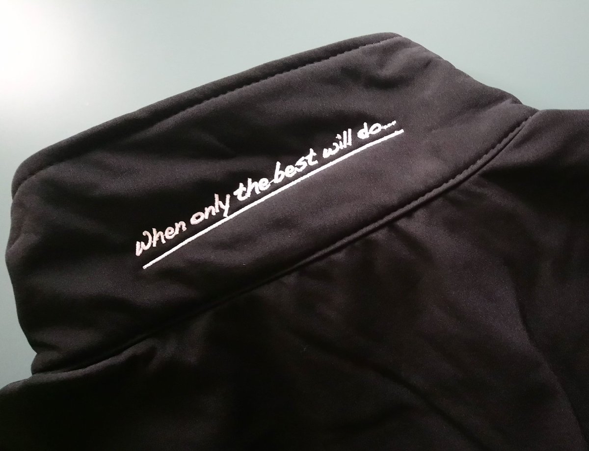 CustomHappy's tweet photo. Adding a strapline or website onto a collar adds an extra touch of brand awareness. This example was used on a Regatta Octagon II Softshell #embroidery #regattaprofessional https://t.co/iAGDFyiCrt