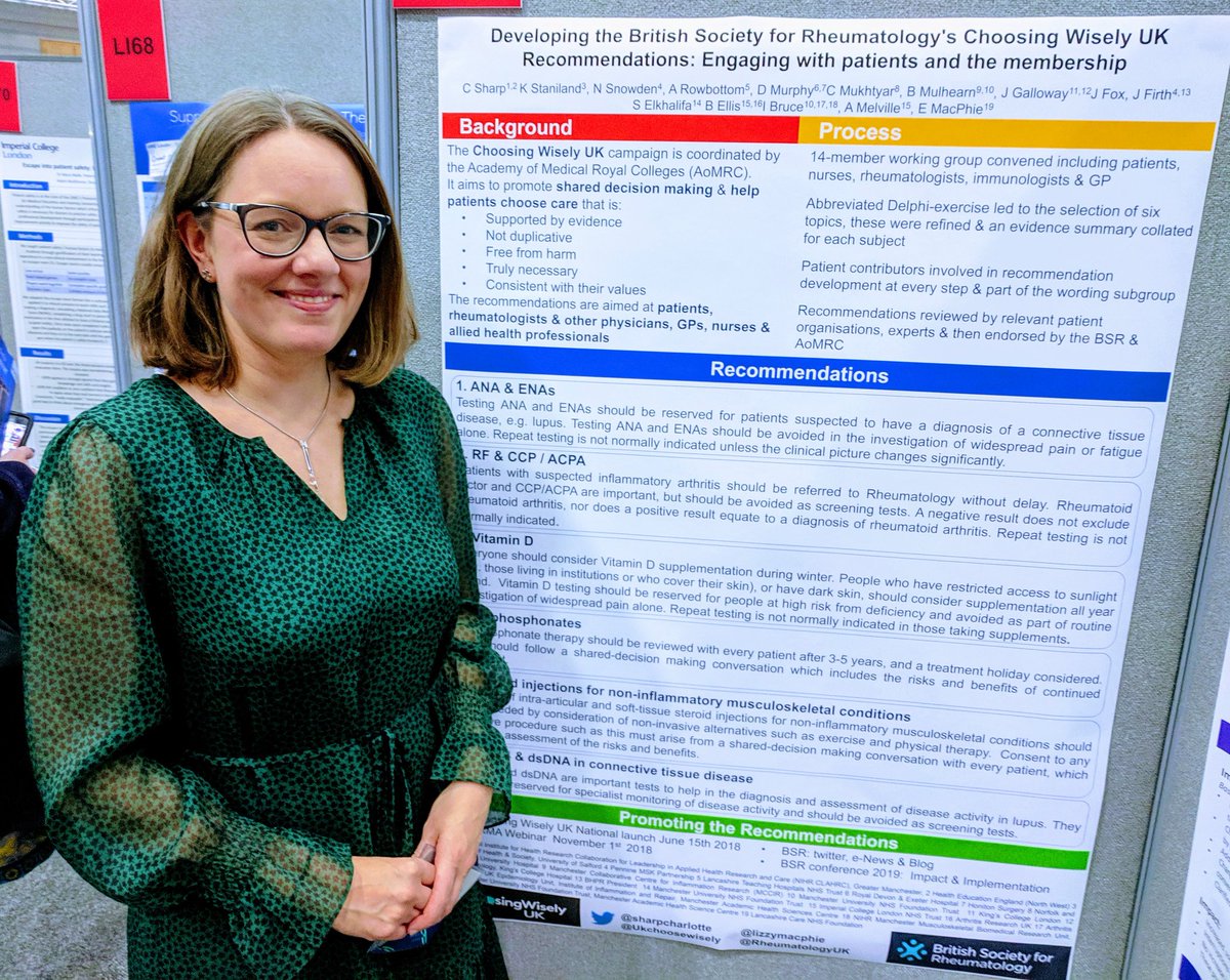 sharpcharlotte's tweet photo. @lizzymacphie sharing the British Society for Rheumatology's Choosing Wisely UK recommendations at #LeadersHealth18

Aiming to reduce unnecessary tests/ treatments/procedures and to promote shared decision making #SDM

@UKchoosewisely @RheumatologyUK @FMLM_UK https://t.co/ttBYX7MQWr