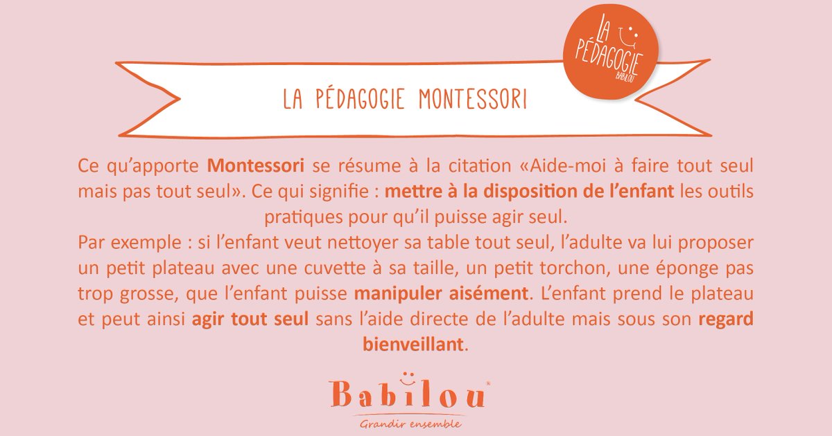 Babilou_fr's tweet image. [#LiveChat] 💬 Qu'est ce que la pédagogie Montessori et comment l'appliquer en fonction de l'âge de mon enfant ? 
@valerie_dore, Responsable Pédagogique vous en dit plus 👇