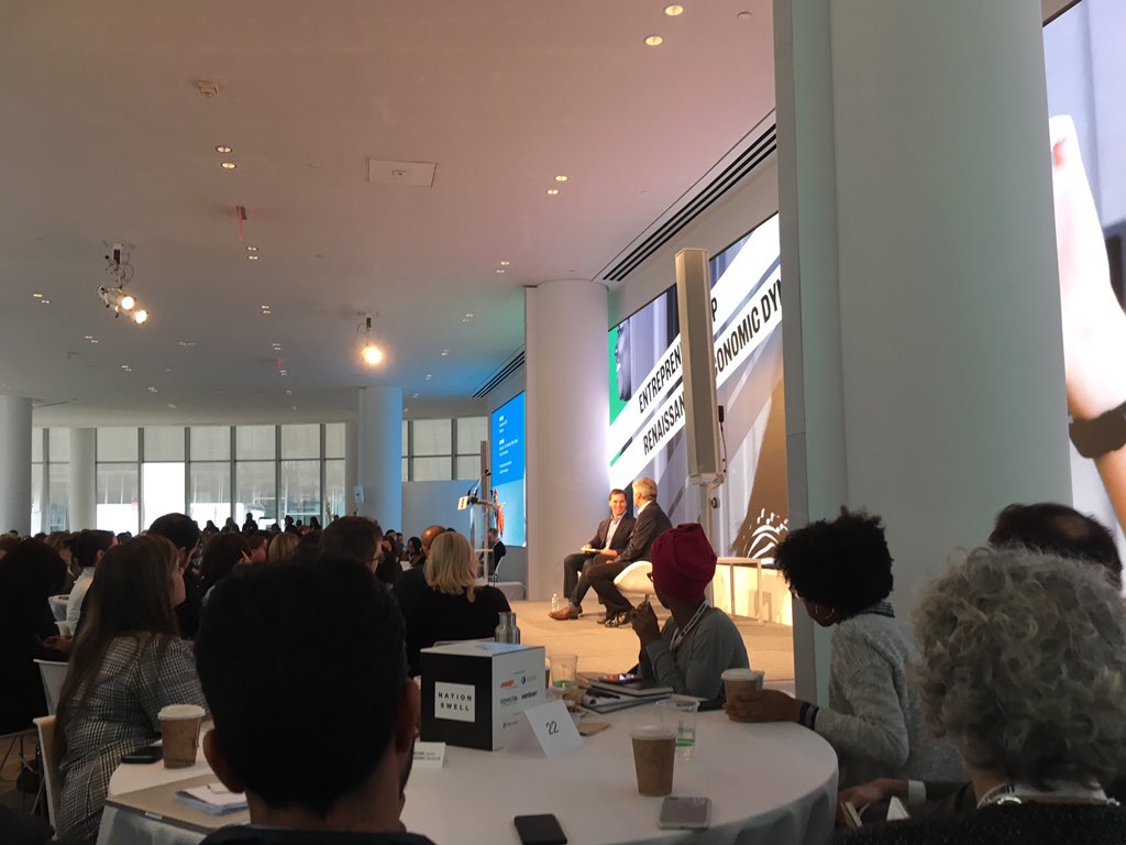 Listening to <a href="/SteveCase/">Steve Case</a> discuss implications of Amazon HQ search in other 236 cities &amp; posed, “How do we flip the idea of economic development from incentivizing large corporate headquarters to investing in a rich environment for startups to thrive?” <a href="/NationSwell/">NationSwell</a> <a href="/KauffmanFDN/">Kauffman Foundation</a>