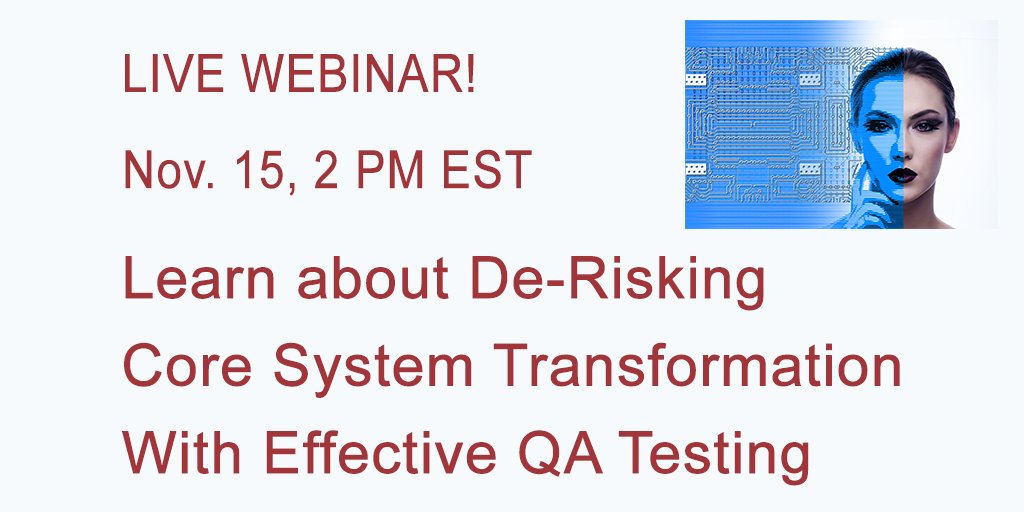 IIReporter (@iireporter) on Twitter photo It's today! You've still got time. Learn how to minimize risk while modernizing core systems. Hint: QA testing is key! An engaging webinar with <a href="/AnthODonnell/">Anthony</a> moderating, as <a href="/pekininsurance/">Pekin Insurance</a> and <a href="/NJMIns/">NJM Insurance Group</a> share real world experience. Register now: hubs.ly/H0fm8Ng0 It's today! You've still got time. Learn how to minimize risk while modernizing core systems. Hint: QA testing is key! An engaging webinar with <a href="/AnthODonnell/">Anthony</a> moderating, as <a href="/pekininsurance/">Pekin Insurance</a> and <a href="/NJMIns/">NJM Insurance Group</a> share real world experience. Register now: hubs.ly/H0fm8Ng0