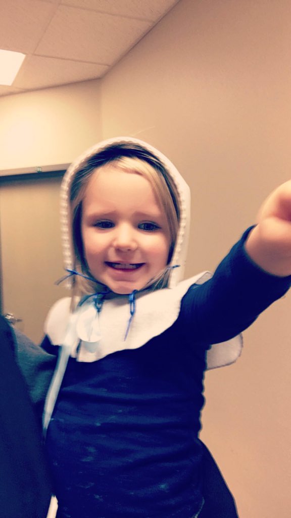 Keelydawn11's tweet photo. Cutest little pilgrim to get off the Mayflower! #turkeytunes #Albuquerqueturkey #thankfulthursday https://t.co/GA5o23BhlQ