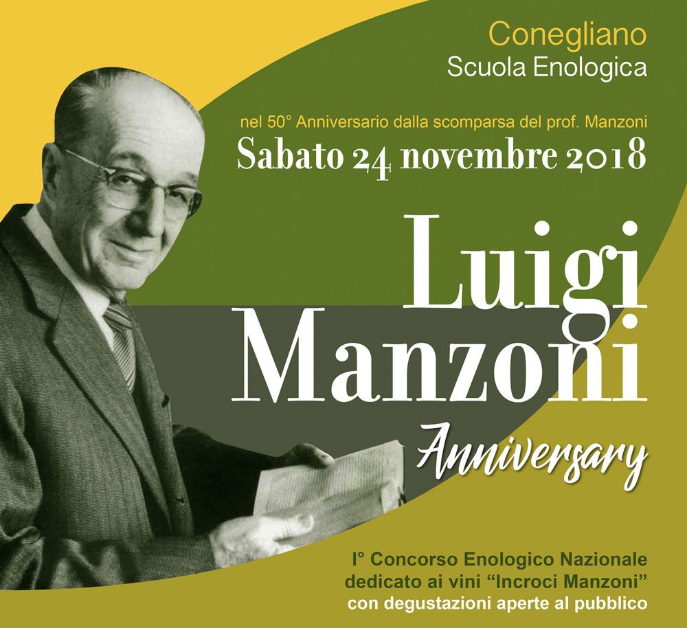 Una giornata per commemorare il Prof. Luigi Manzoni, genetista e creatore dell'Incrocio Manzoni 6.0.13: il 24/11 a Conegliano il 1^ Concorso Enologico nazionale dedicato ai vini Incrocio Manzoni, con un convegno sull'anatomia della vite e degustazioni > buff.ly/2PwbldR
