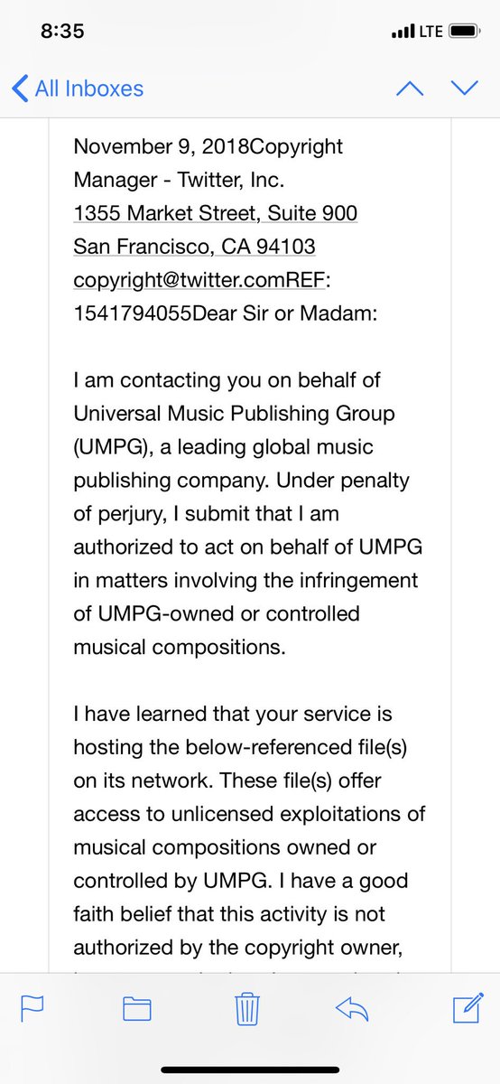 Drakeat888's tweet photo. So sharing someone else’s periscope of a @gunsnroses concert gets me a copyright infringement strike?!?? #WTF @UMG $TWTR @jack (is this EU article 11 &amp; 13 being enforced from across the pond?!??) Ridiculousness 🤦🏽‍♂️🖕🏽👇🏽 https://t.co/f6Um04Jm55