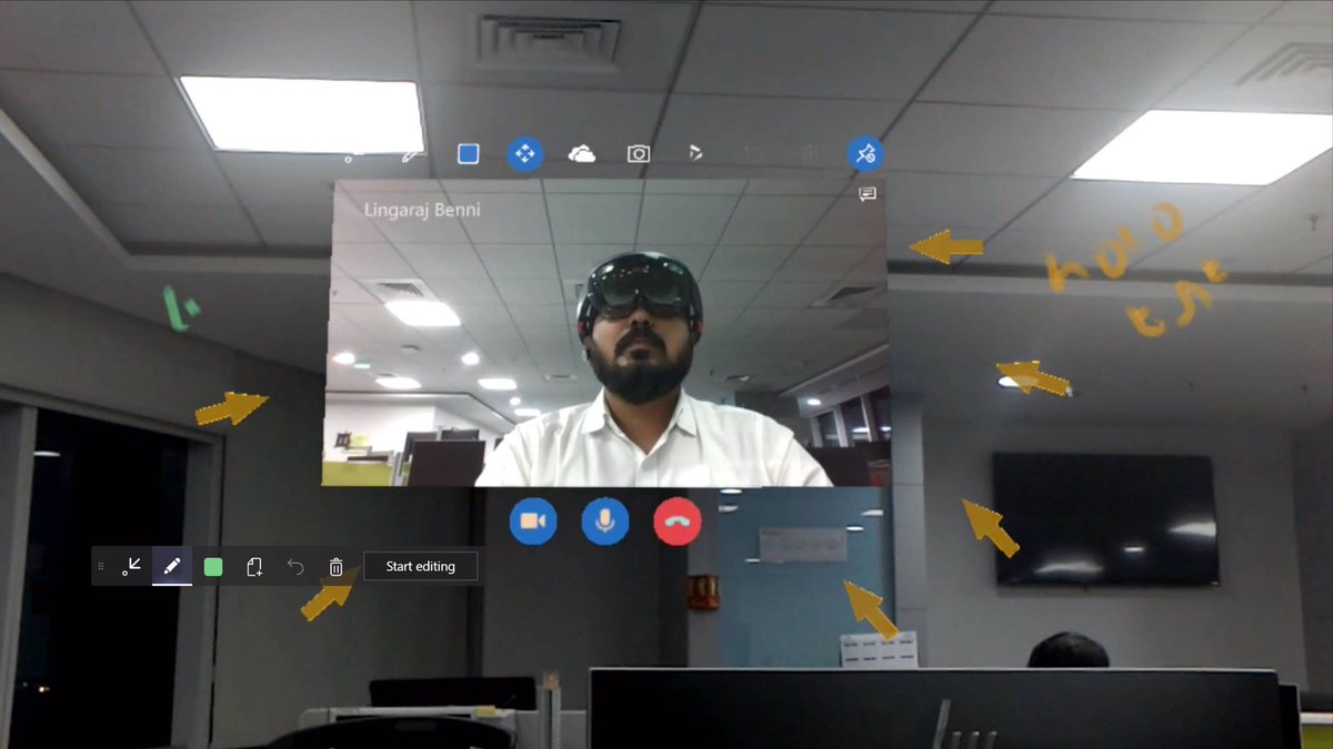 lingarajbenni's tweet photo. Glimpse of #MicrosoftTeams #Microsofthololense #Remoteassist #MicrosoftTeams #Microsoft #microsoftholo #augmentedreality https://t.co/d1l0uja66S