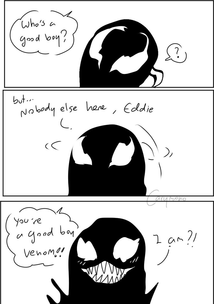 carymono's tweet photo. who's a good boyyy #venom 
#veddie #symbrock https://t.co/XRI01tZBN6