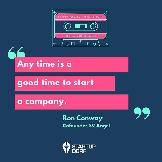 StartupDorf's tweet photo. „Any time is a good time to start a company.“ Ron Conway Founder and Super Angel @ SVAngel
#startup #quotes #bestof #founder #entrepreneurship #RonConway #SVAngel #superangel #businessangel
#startupquotes #startupdorf #motivational #wisdom #timing #don… https://t.co/AcitFhYhAW https://t.co/PfbZQReu6d