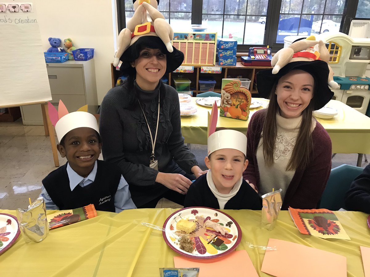 AquinasAcademy's tweet photo. Our kindergarten class is having their annual Thanksgiving Feast today!  It’s one of our favorite days of the year. https://t.co/4h665zVOCm