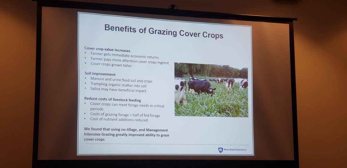Dr. Sjoerd (Estuardo in Spanish) Duiker talks now about the benefits of grazing cover crops. Manure spreads differently depending if the source is the cow or manure spreaders. #2018NECCC