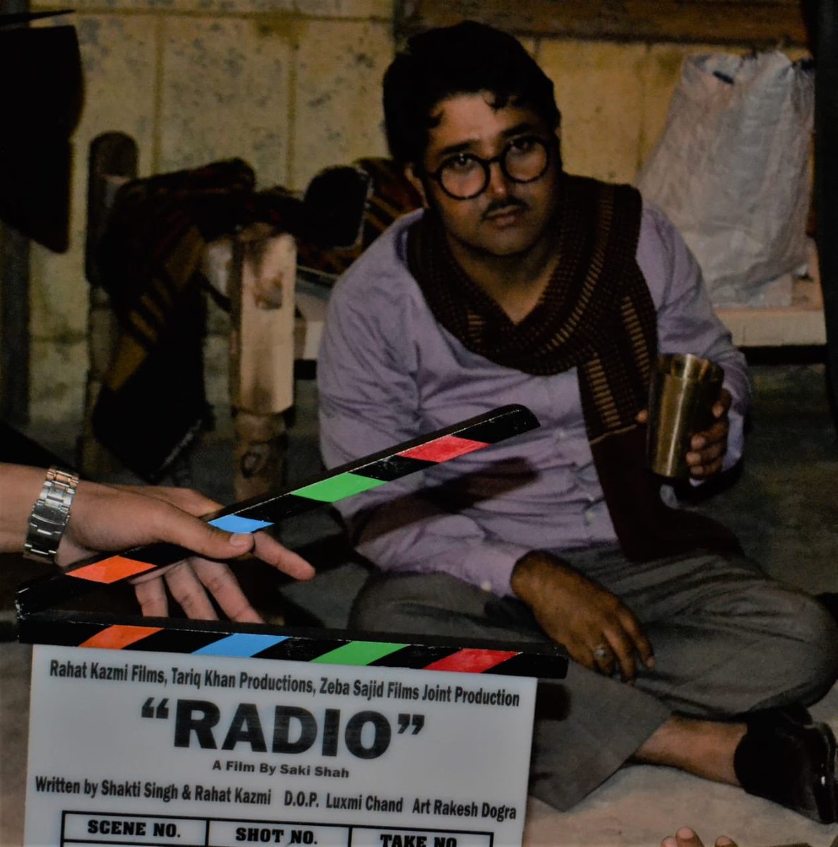 tariqkhan51's tweet photo. During shoot of RADIO @tariqkhan51 #tariq #Pradhuman #RADIO @Rahatkazmifilms @JKNC_ https://t.co/3wccx17FtL