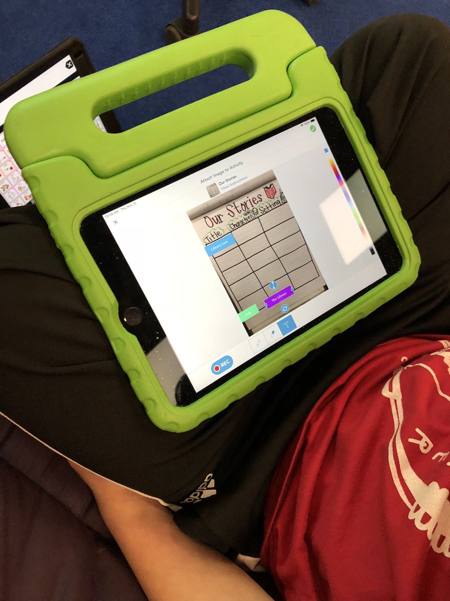 Resource_Teach's tweet photo. Used @Seesaw to organize our story elements from today’s story. The students were #motivated to complete the activity because we got to use the iPad. Thanks @SalineSchools for providing devices for our students. https://t.co/VTQvQpGarl