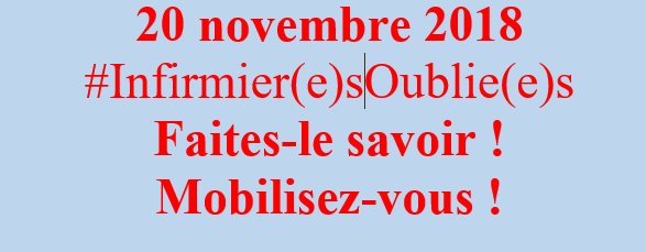 infirmierscom's tweet photo. #20novembre2018 Vous y serez ? Car nous y serons ! 👨‍⚕️👩‍⚕️💪#InfirmieresOubliees #Union #IDEetFier https://t.co/yTFi7rsicv https://t.co/gEpHAJTyzj