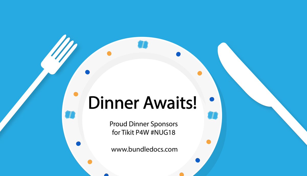 bundledocs's tweet photo. Getting hungry? Weโre delighted to sponsor the @TikitP4W #NUG18 dinner this evening. See you there! https://t.co/CuA8Aadwsv