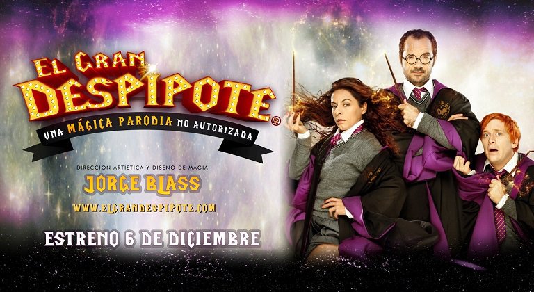 ¿Te suena El Gran Despipote? 👉 <a href="/angelmartin_nc/">Ángel Martín</a> , Jaime Figueroa y Cristina <a href="/LaMedinaEs/">Cristina Medina</a> se han sacado su propio máster en magia...🔮¡Risas aseguradas!

Una obra de <a href="/JJ_Vaquero/">Jose Juan Vaquero</a> y <a href="/jorgeblass/">Jorge Blass</a> 🔹¡Oferta limitada entradas al 4X2!⏩  bit.ly/2REmUwe 🔹