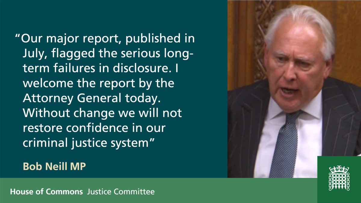 CommonsJustice's tweet photo. Our Chair @Neill_Bob has commented on the @attorneygeneral review of #disclosure which was published today. You can read his comment here: https://t.co/Fu3F0QOuXT https://t.co/BJH2MU9eMu