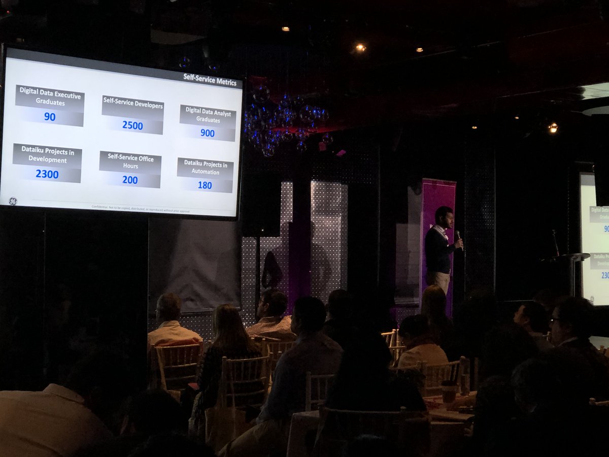 lynnheidi's tweet photo. “Over the past year, we’ve had over 90 executives at GE go through our [self-service analytics] training + over 1,000 data analysts. We have over 2,300 data projects in development, and we’re seeing the business benefits from that.” Somesh Saxena @GEAviation #EGGstaticNYC18 https://t.co/hjsiYnNAZy