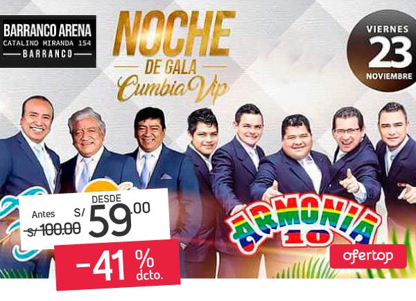 OferTOPpe's tweet photo. ¡Noche de Cumbia! Agua Marina &amp; Armonía 10 en Concierto ➡ https://t.co/yV2bJx3Wvc https://t.co/thsfGZ0PRD