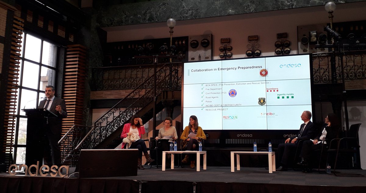 miguelpardobcn's tweet photo. Shifting the mindset of a DSO from a reliability to a resilience perspective is key, Carles Lafoz @carlesln Head of North Iberia O&amp;M at @Endesa is presenting innovative projects like #resccueEU that will demonstrate how resilient will be energy grids to cope with climate change https://t.co/5cu22Mbwtr