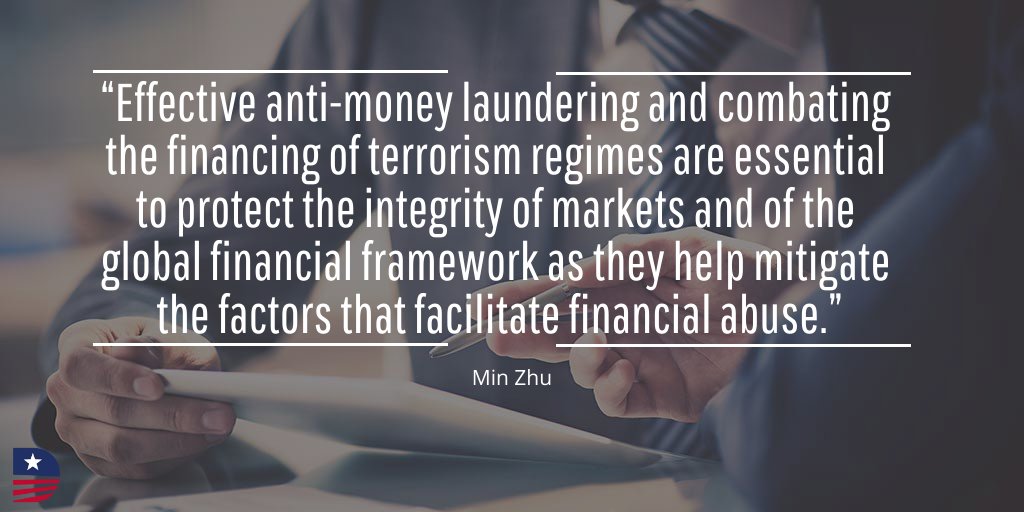 dolaresolutions's tweet photo. Effective anti-money laundering and combating the financing of terrorism regimes are essential to protect the integrity of markets and of the global financial framework as they help mitigate the factors that facilitate financial abuse. - Min Zhu 
#AML #compliance #fintech https://t.co/QB7U4NeWhM