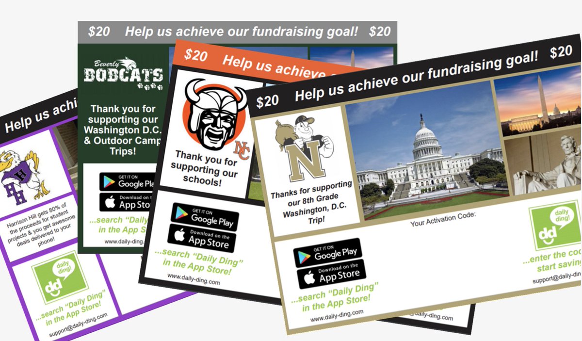 dailydingfund's tweet photo. Did you know Daily Ding is updated nearly weekly?? We make sure that it’s the best that it can be both for schools and for advertisers. Users are getting so much more than other versions because the app is always being improved upon. https://t.co/BbMAvxKLuj