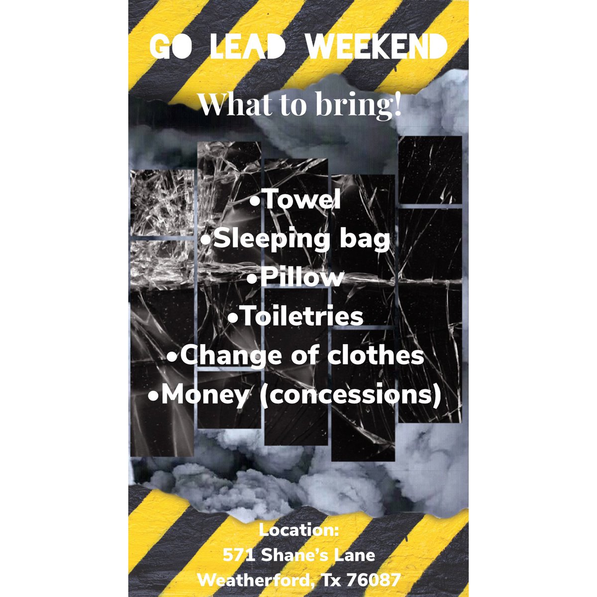 leadintexas's tweet photo. We are pumped for this weekend and ready to face some fears! Be sure to pack all the essentials! Can’t wait to see you there! #LeadInTexas #GLW2k18 #FaceYourFear https://t.co/fV52EGZOLB