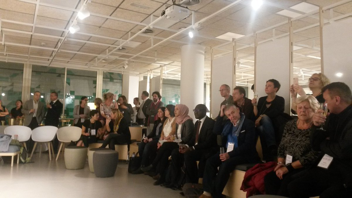 eucen's tweet photo. It's been a long day of work and what a nicer way to end it with a concert? Thanks Isaac Martin and Alaa Arsheed for the very nice #culturaldiversity concert - let's celebrate diversity with and in music! #soundroutes and #HE4u2 @EUErasmusPlus projects https://t.co/ziU3K3pIcH