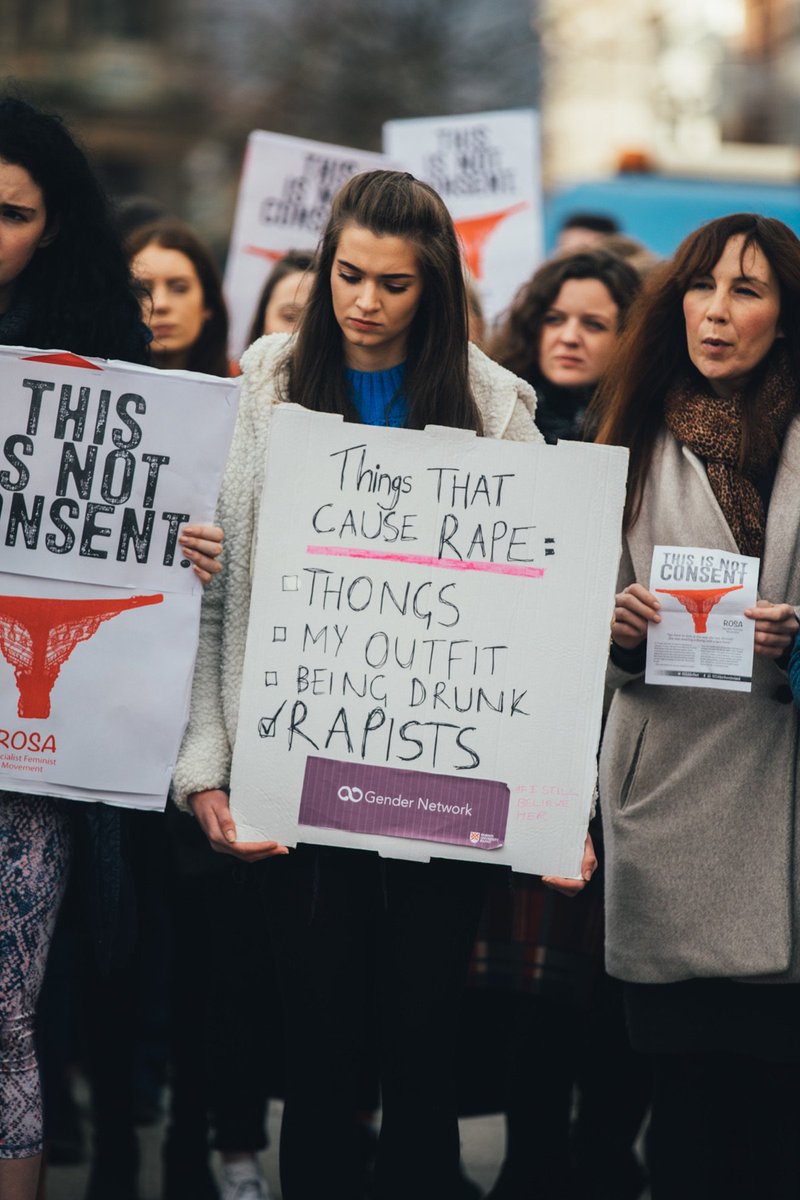 Great turnout at today’s rally. ♀✊ #ThisIsNotConsent /cc <a href="/rosabelfast/">ROSA NI</a>