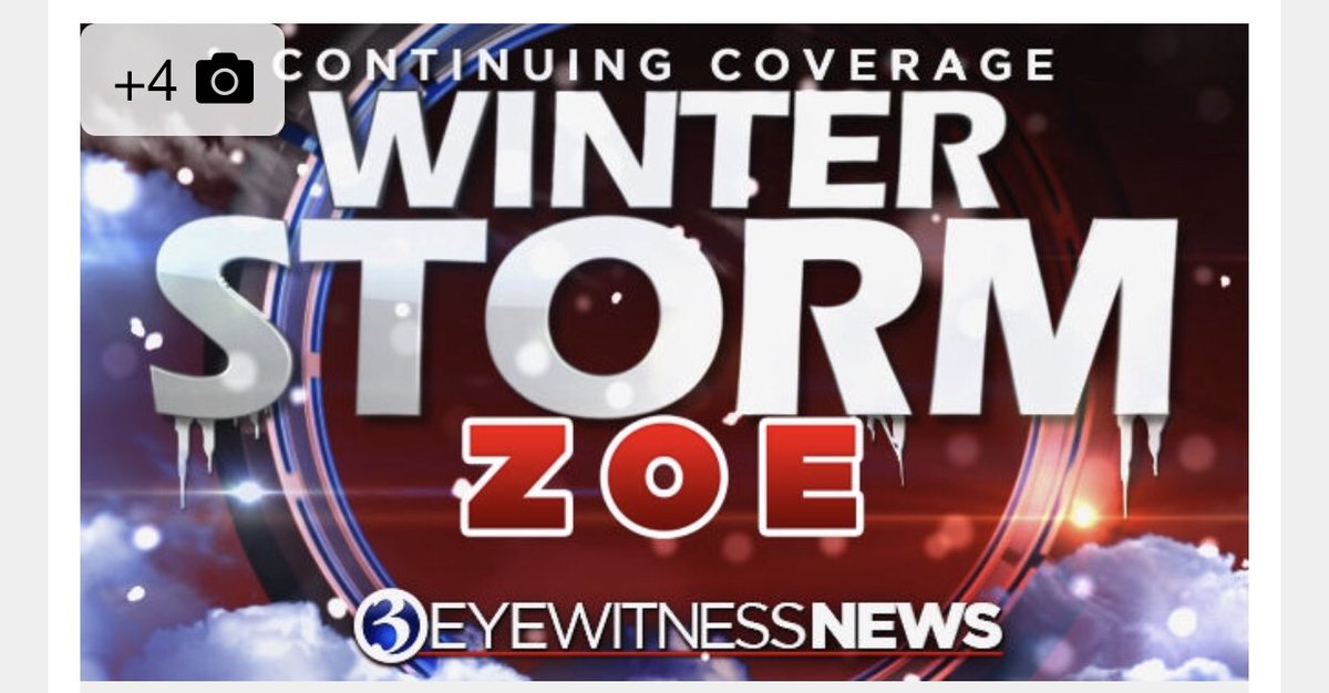 zoe_roos's tweet photo. My whole life I can never find a pen or pin or trinket with my name on it but first storm of the season that pisses everyone off? Oh sure let’s call that Zoe #WinterStormZoe #WinterIsHere https://t.co/xqzddWgZgS
