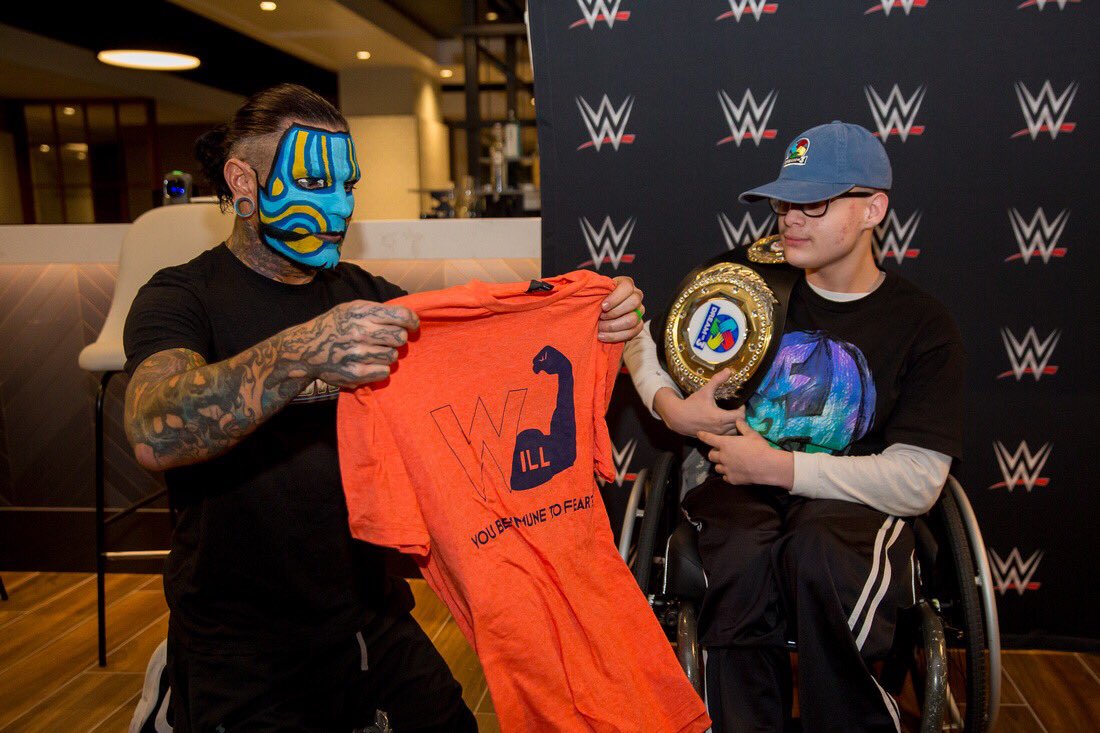 Dream_On_3's tweet photo. Hey Cougars, Will told #JeffHardy all about how you huddled up to make his dream come true and he was so impressed ๐ช๐ฝ https://t.co/P2dsin16Vw
#dreambig #immunetofear
@rowancountync @WWE @JCHSCougars @MrDelliSanti @hardy https://t.co/kDmKGEGJDC