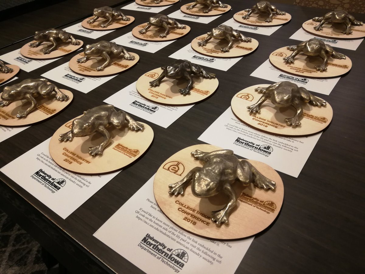 ShellyDutler's tweet photo. So proud of the @uni_mcc_amc students! Great work on designing and production of a replica of the first bronze #metalcasting! #FEFCIC https://t.co/nUwoEOdRjn