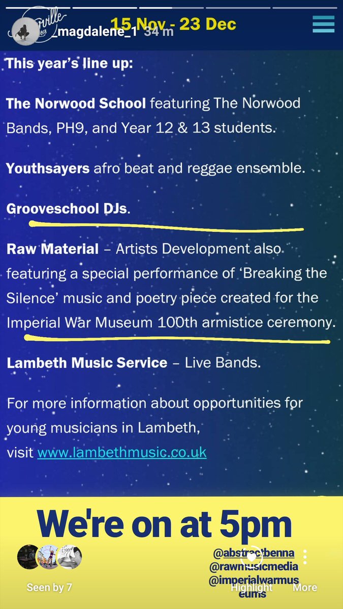 MGDLN4's tweet photo. We're back this Saturday 5pm @WintervilleLDN.
Our set will be as cold as the event.
Say 'Lambeth Live Explosion' at main gate for free entry.
Forever... #BREAKINGTHESILENCE https://t.co/SdTrWgtIKY