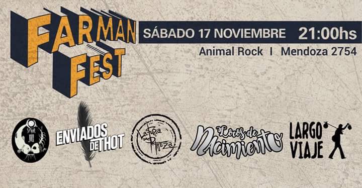 Este sábado Locos en Rosario! Junto a <a href="/FuriaDePetruza/">La Furia de Petruza</a> <a href="/Enviadosdethot/">Enviados de Thot</a> en #FarmanFest Animal Rock