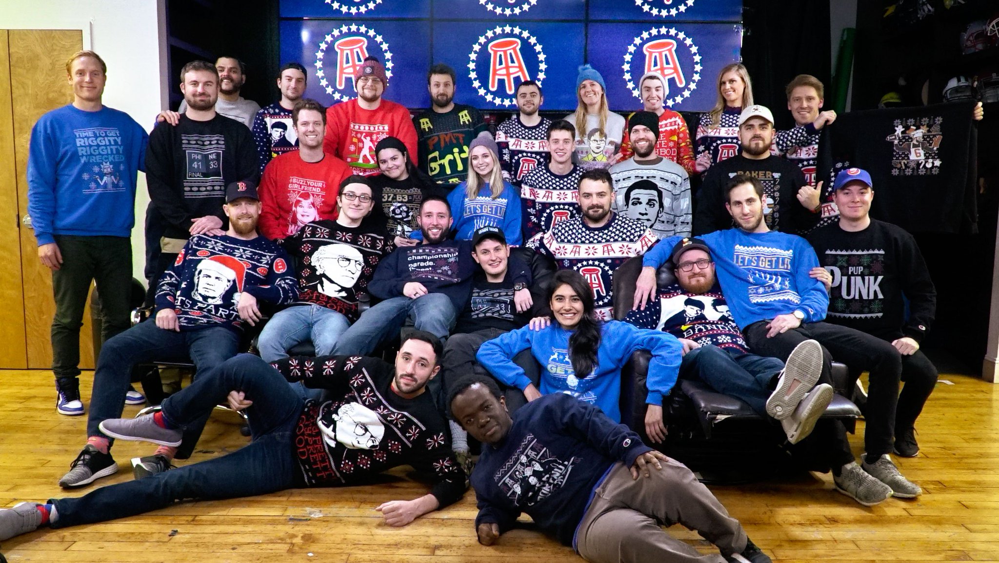 Barstool Sports on Twitter "Sweater season at HQ. A few more hours to get yours at 20 off