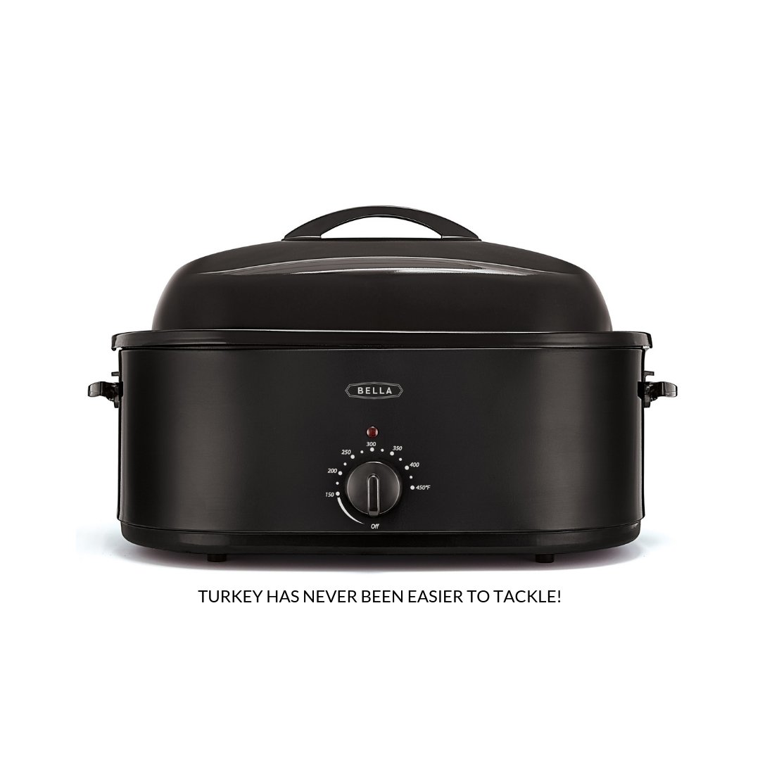 BellaLife's tweet photo. Thanksgiving Sweepstakes! Prep for Thanksgiving with our BELLA Thanksgiving package, including a BELLA 18 Qt Turkey Roaster, a BELLA 6 Qt 10 in 1 Multi Cooker and a $100 Whole Foods Gift Card! To enter, retweet and tell us your favorite Thanksgiving food! USA residents only, 18+ https://t.co/5VHbsgsQEK