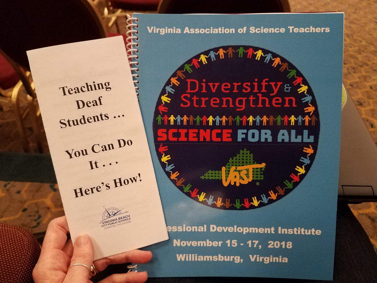 BritatheMs's tweet image. Can't wait to present at #2018vastpdi ... Let's Diversify and Strengthen Science For All! #deafeducation meets #scienceeducation #theCLESway #vbcps #Science #deafed #sharingourknowledge #allkidslovescience #deaf #hardofhearing #weusesign #teacherofthedeaf #vast #cantwait #woohoo
