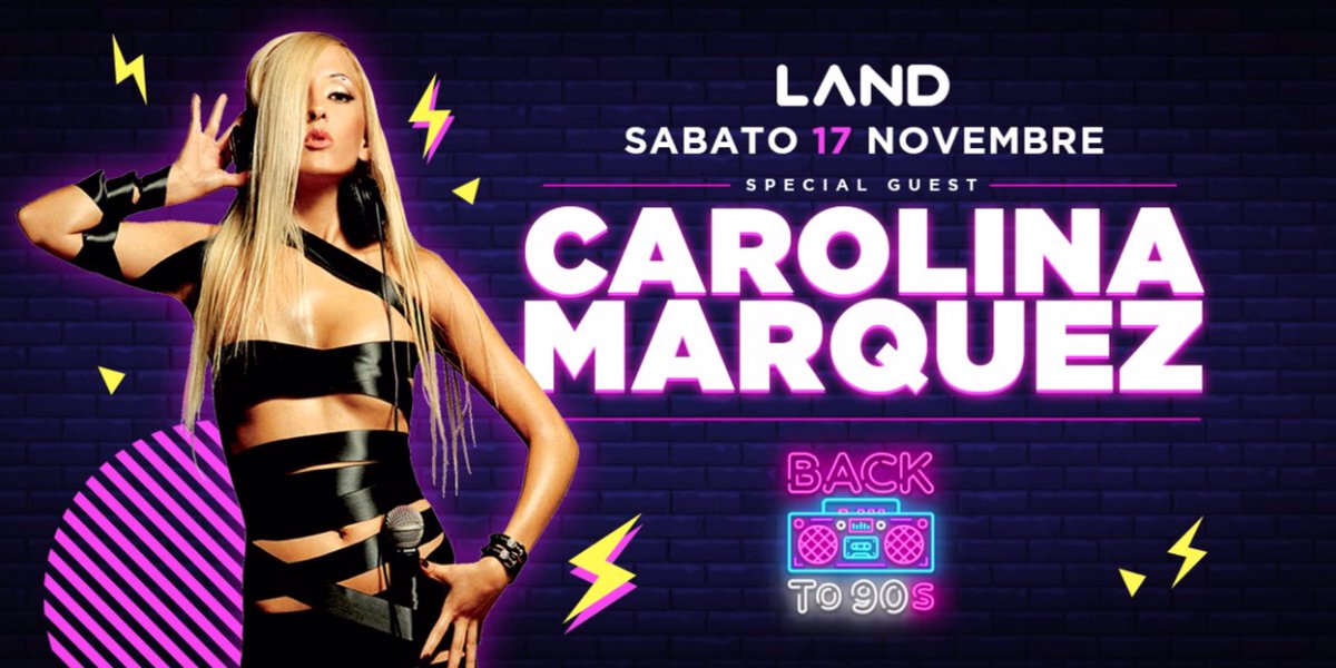 CarolinaMarquez's tweet photo. Sab | 17 | Nov #CarolinaMarquez Live @ #LANDLegnano ๐น Legnano - Milano ๐ฎ๐น #BackToThe90s ๐#AmoreTour ๐ #EventiMilano #90sParty #MusicaAnni90 ๐ถ https://t.co/uM59ZdrGtY