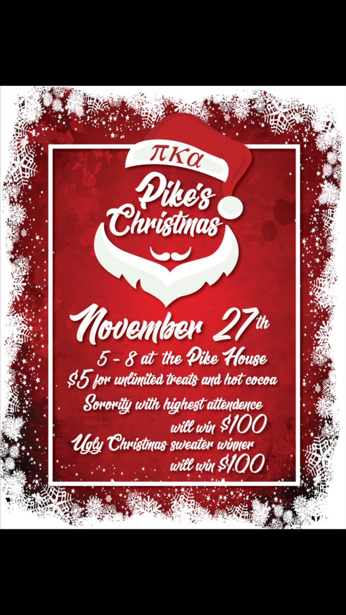 MSU_Pikes's tweet image. Get ready for our first annual Pike’s Christmas! This year will be benefiting the Big Brothers Big Sisters of The Ozark’s program. Come out for a great time and a chance to win some money!🎅🏼