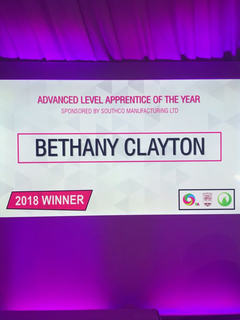 Congratulations to Bethany Clayton for winning Advanced Level Apprentice of the Year at the <a href="/WorcsApprentice/">Worcsapprenticeships</a> awards! A deserved winner, well done to you and the other nominees! #WorcsApprentice