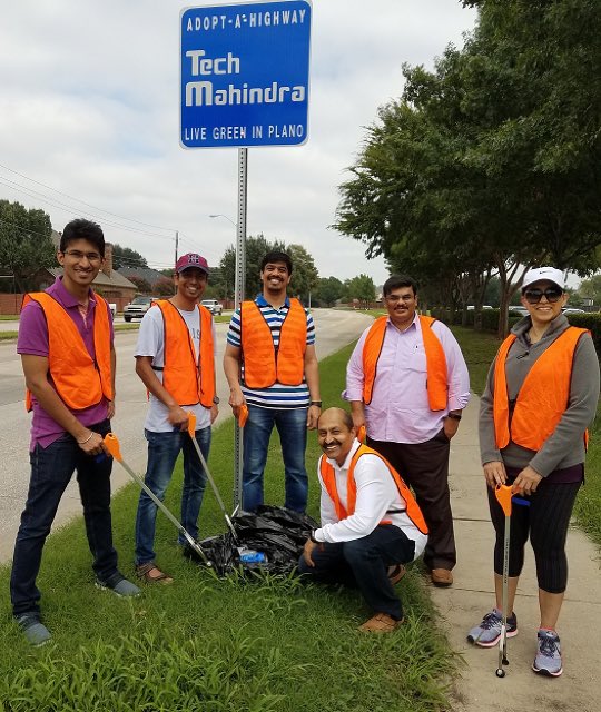 Congratulations Tech Mighty volunteers for the community outreach 'adopt a highway' program. ⁦@tech_mahindra⁩ partnering with ⁦⁦@cityofplanotx⁩ #livinggreen