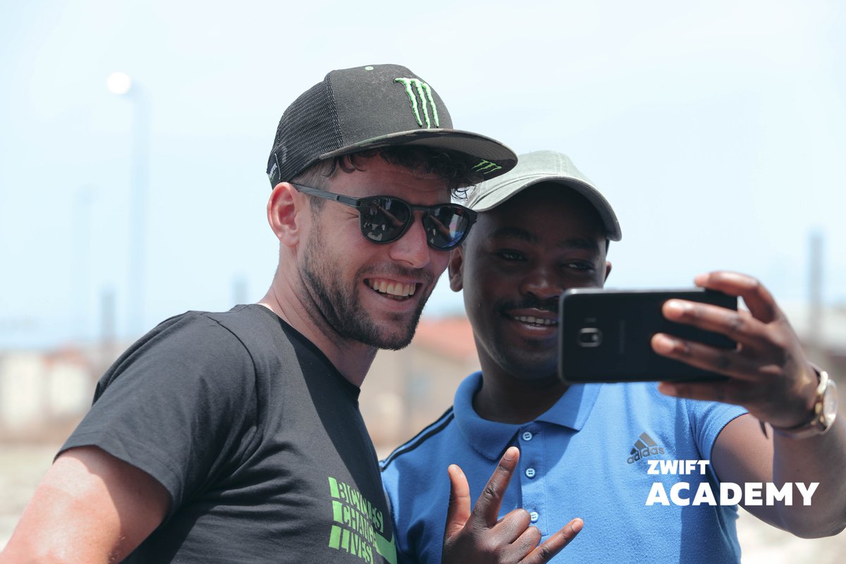 GoZwift's tweet image. Memorable day at the @TeamDiData for @Qhubeka bike handover. 🖐️🚲

Help donate another 500 bikes for Qhubeka by completing ANY 2 group rides this week. You Ride. We give back. #RidewithReason

@TeamDiData group rides: zwift.com/events/tag/zaf…