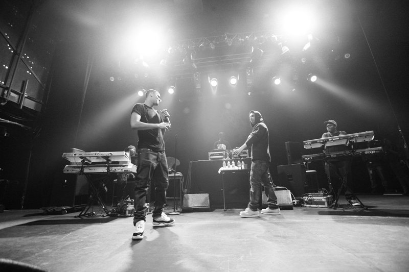 .  @JColeNC, circa 2011 — the year the shoe retro'd for the second time — wearing the Concords before a performance