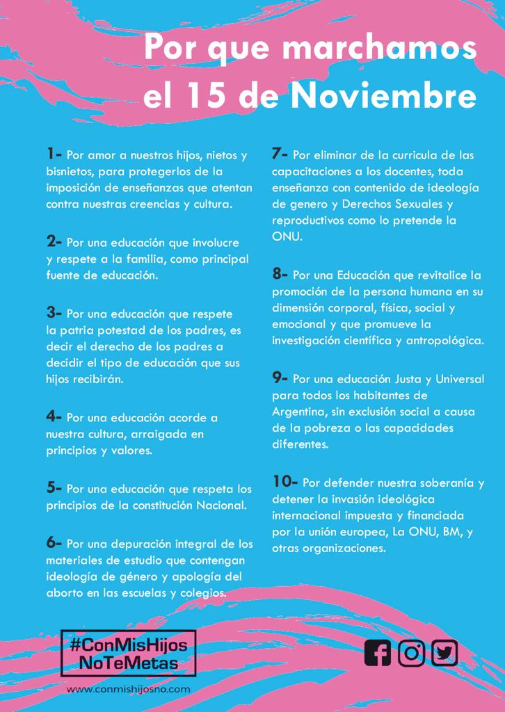 AnaValoy's tweet photo. Muchas razones para esta #MarchaContinental #ConMisHijosNoTeMetas https://t.co/ChSVsSijOz