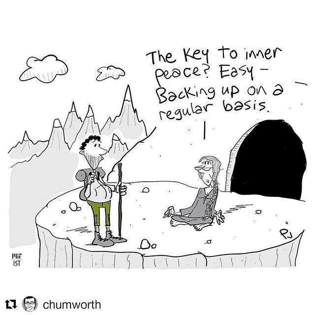 A good yoga tip to achieve inner peace in the cyber space.

#Repost @chumworth (@get_repost)
・・・
Back up, sleep well. New #cartoon for #MIT. #humor #tech #comic #comics #webcomic #webcomics #tech #massachusettsinstituteoftechnology #technology #backu… ift.tt/2QIfDLC