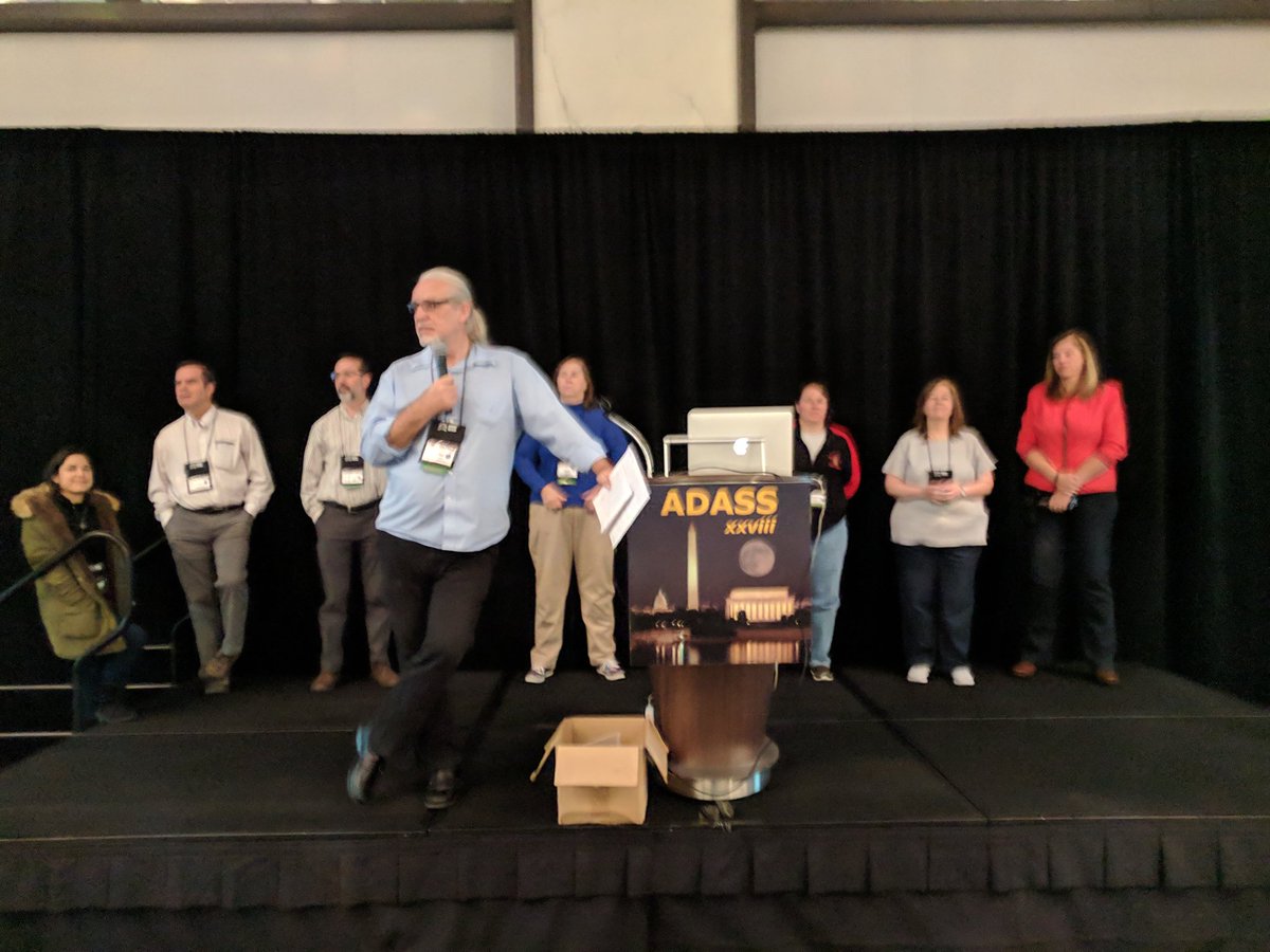 MinkJessica's tweet photo. LOC Chair Peter Teuben thanked the local organizers #adass2018 https://t.co/Ru8Ljq1Zqb