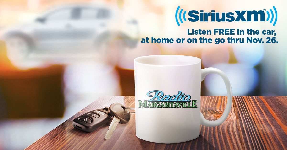 jimmybuffett's tweet photo. A little something to enjoy over the upcoming holidays:
Free SiriusXM listening today through the 26th in your car, on the app... Even on Alexa devices. Thought you'd like to know. 
https://t.co/jLJWgonYDD https://t.co/UqCHDNreL9