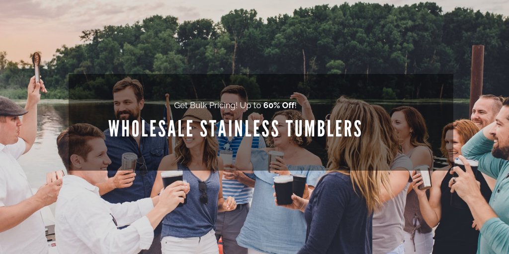 Stainless steel tumblers at wholesale pricing! Bulk  price reductions  for 1, 5 and 10 case orders. Get up to 60% off retail pricing! Apply today! 
 thermo-steel.com/wholesale/