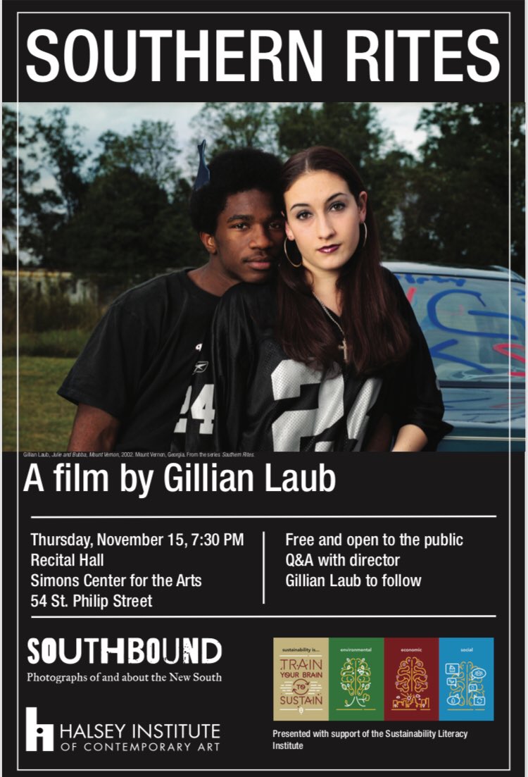 Come watch the film screening of "Southern Rites" w/aQ&amp;A with the Director!

In 2010, after the GA community had received national attention from Laub’s photographs,the school elected to integrate the prom. Come watch the film&amp; learn about the community &amp; what has happened since.
